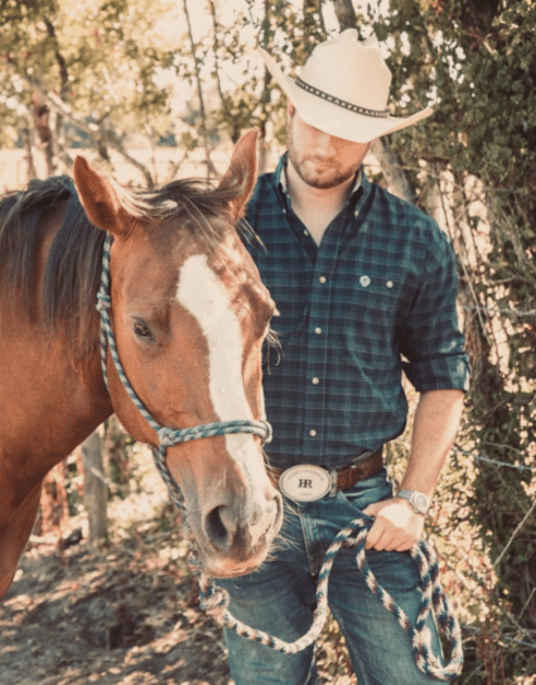 James Attfield and horse.