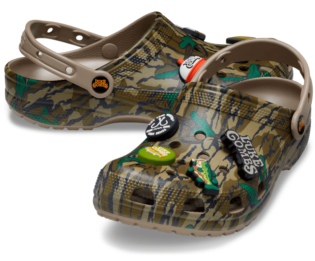Luke Combs custom Crocs. Americana Aspects. 